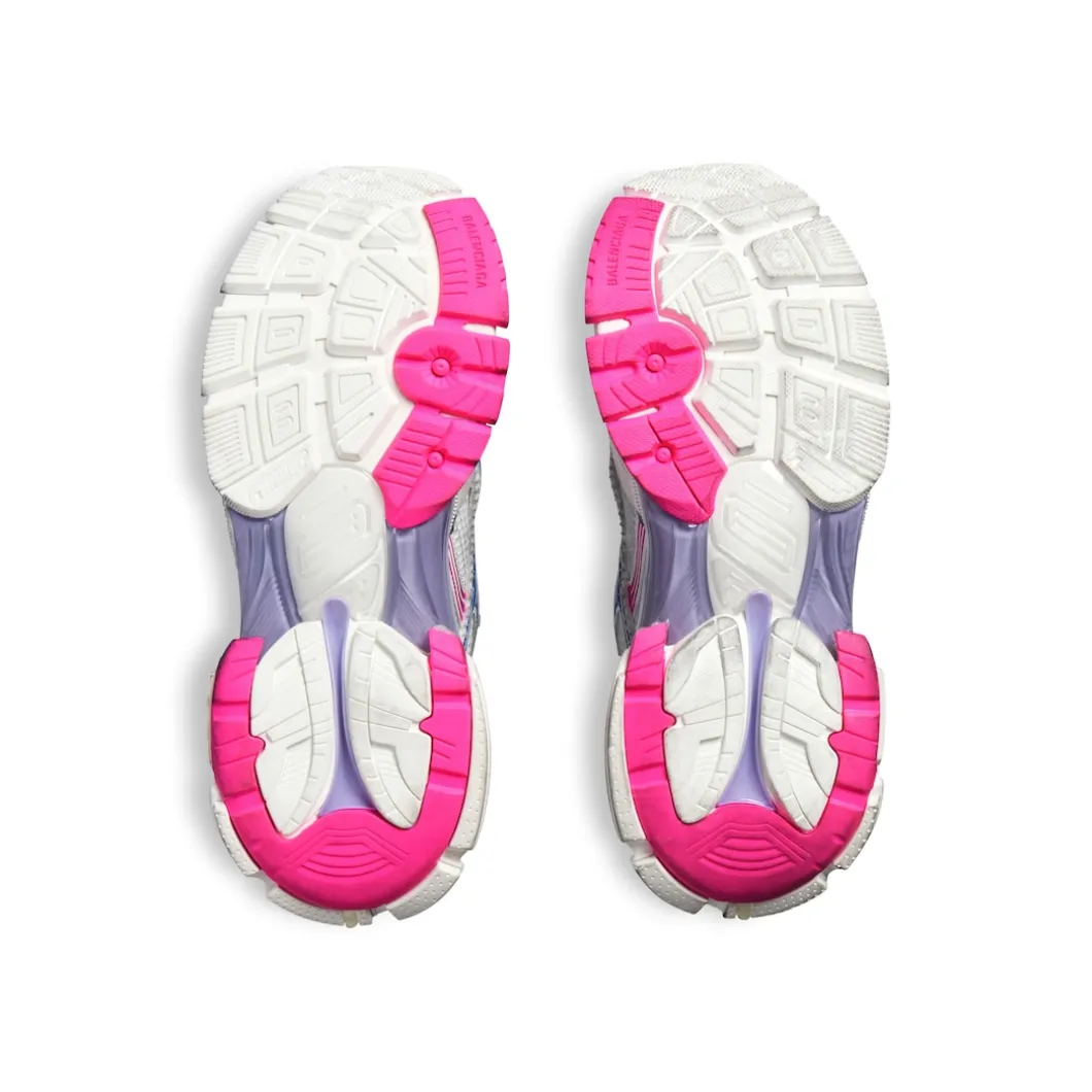Women's Runner Sneaker in White/lilac/neon Pink/navy