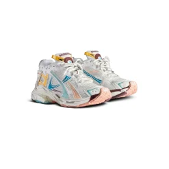 Women's Runner Sneaker  in White/yellow/pink/blue