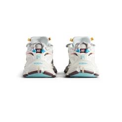Women's Runner Sneaker in White/yellow/pink/blue