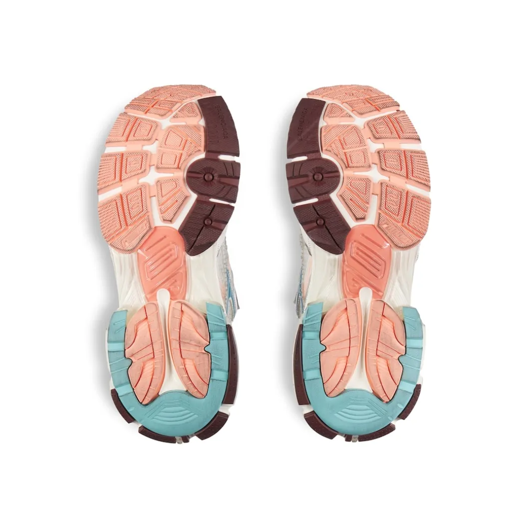 Women's Runner Sneaker in White/yellow/pink/blue