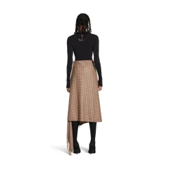 Women's Scarf Skirt in Brown