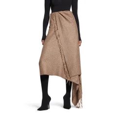 Women's Scarf Skirt in Brown