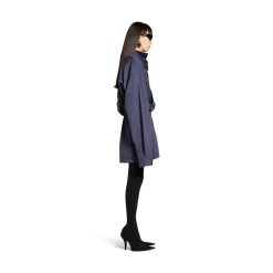 Women's Shirt Mini Dress in Faded Blue