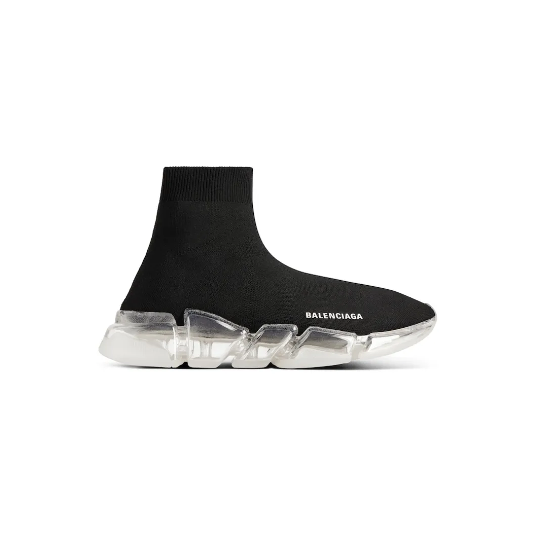 Women's Speed 2.0 Full Clear Sole Recycled Knit Sneaker in Black