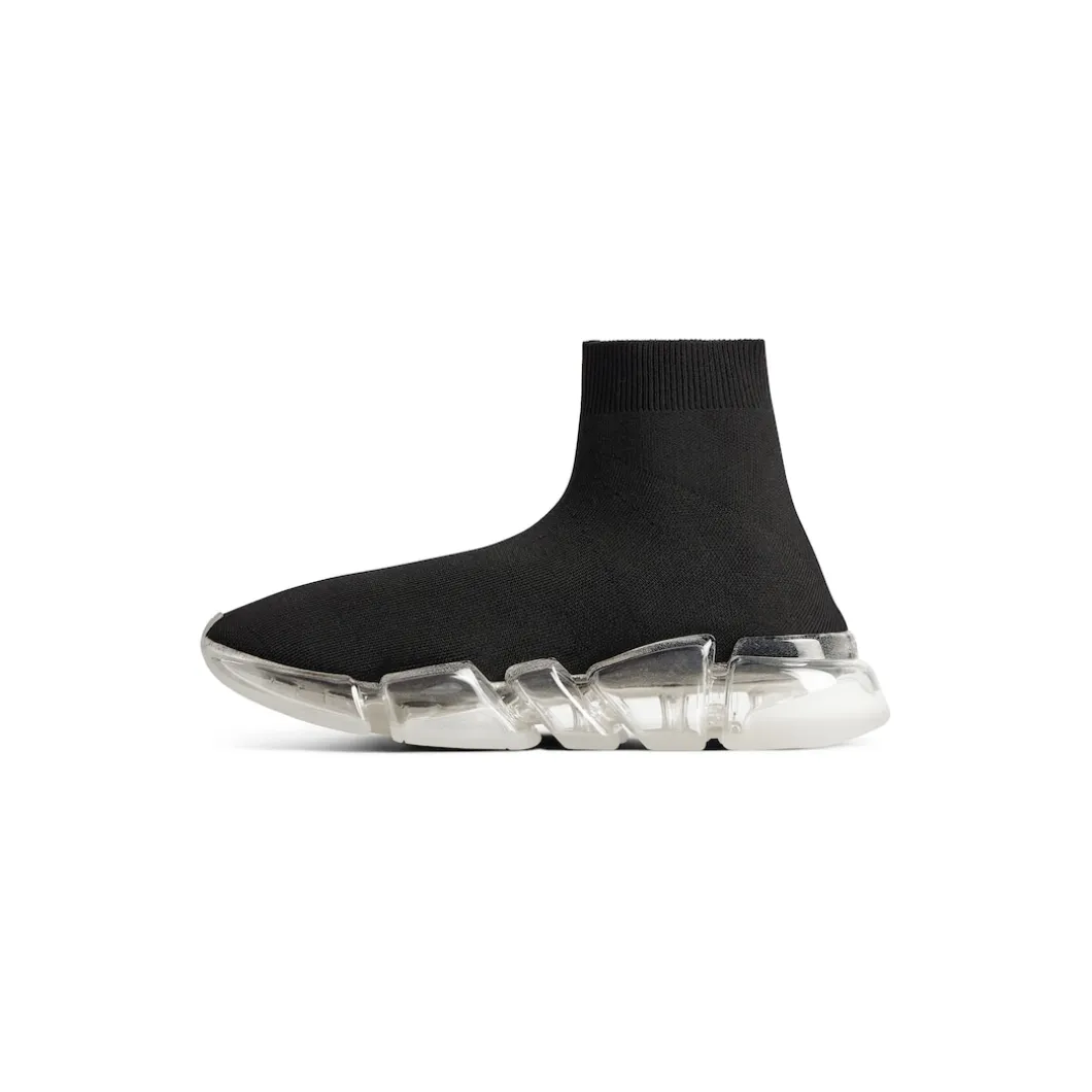 Women's Speed 2.0 Full Clear Sole Recycled Knit Sneaker in Black