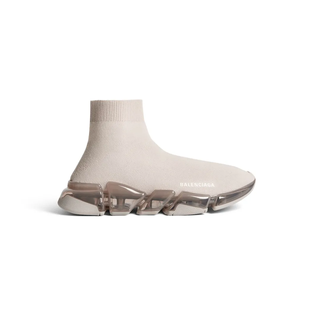 Women's Speed 2.0 Full Clear Sole Recycled Knit Sneaker in Light Beige