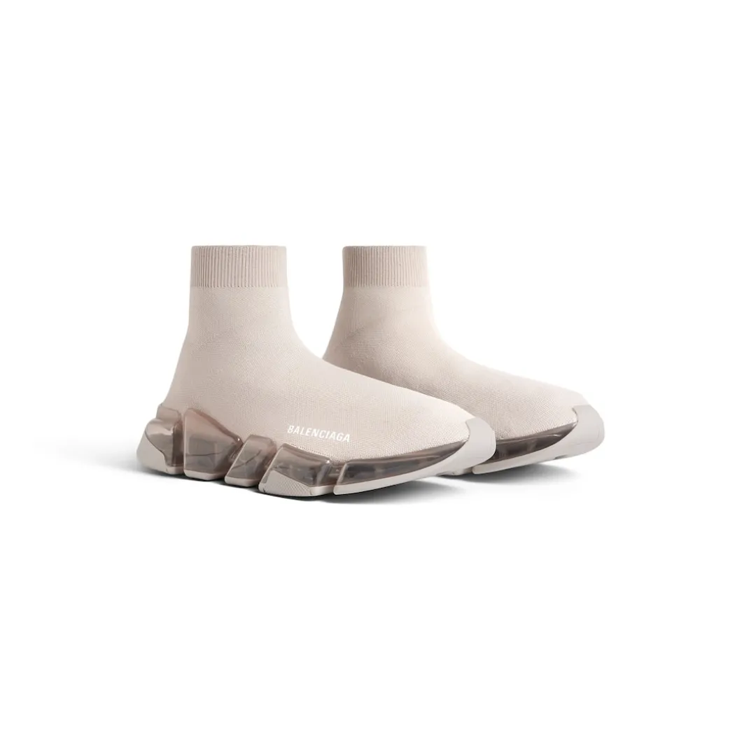 Women's Speed 2.0 Full Clear Sole Recycled Knit Sneaker in Light Beige