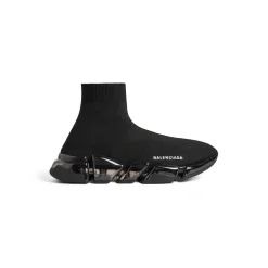 Women's Speed 2.0 Full Clear Sole Recycled Knit Sneaker  in Black
