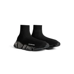 Women's Speed 2.0 Full Clear Sole Recycled Knit Sneaker  in Black