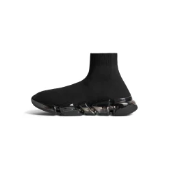 Women's Speed 2.0 Full Clear Sole Recycled Knit Sneaker in Black