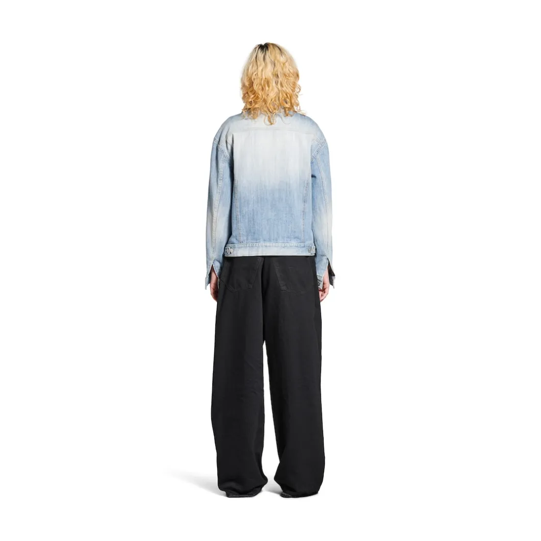 Women's Standing Collar Jacket in Light Blue