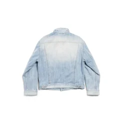 Women's Standing Collar Jacket in Light Blue
