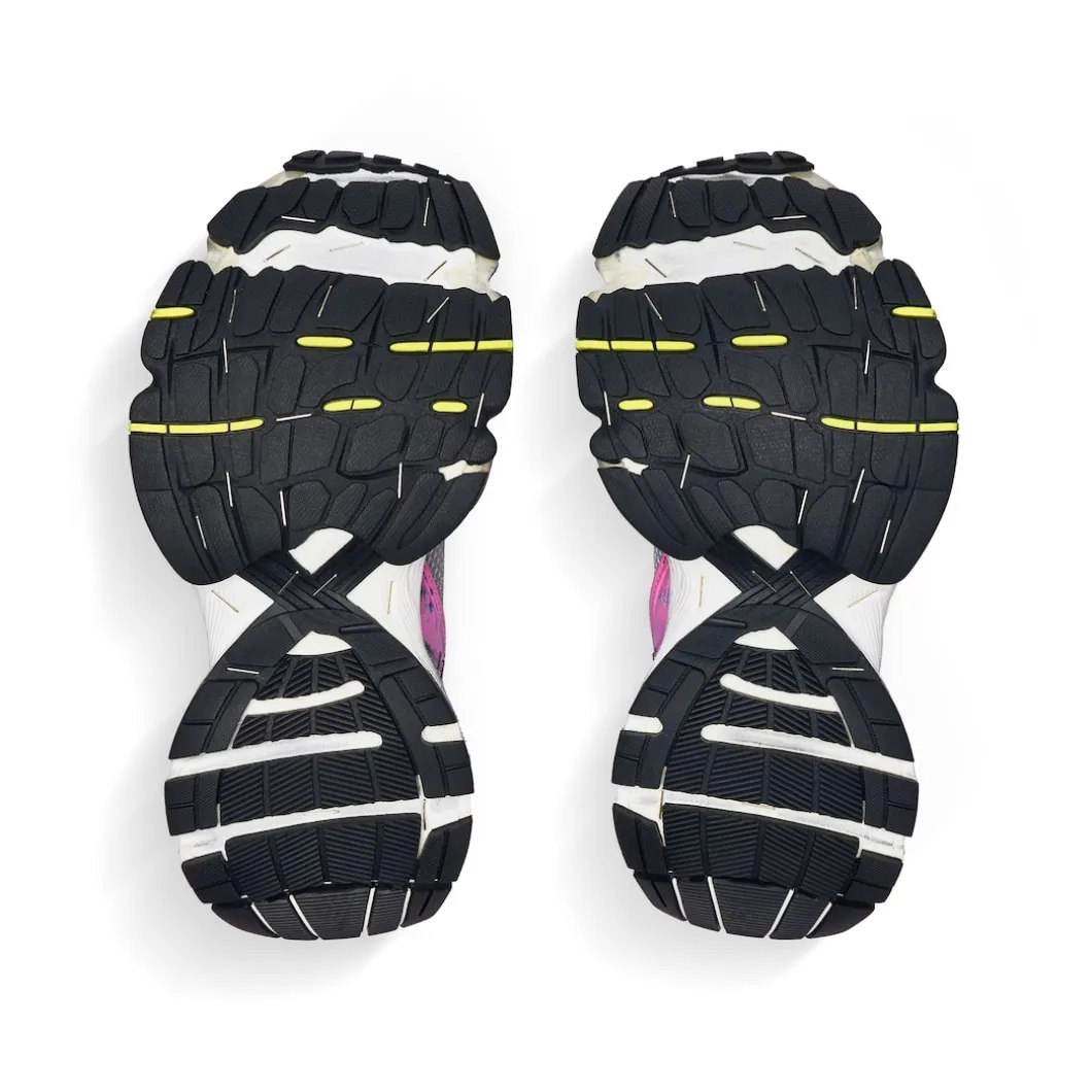 Women's Stapler Sneaker in Grey/blue/pink/neon Yellow/white