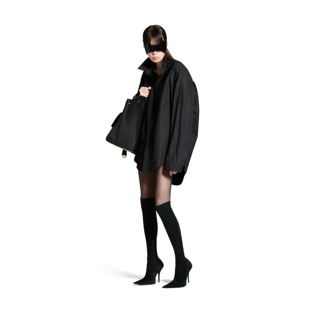Women's Suspended Shirt Dress in Black