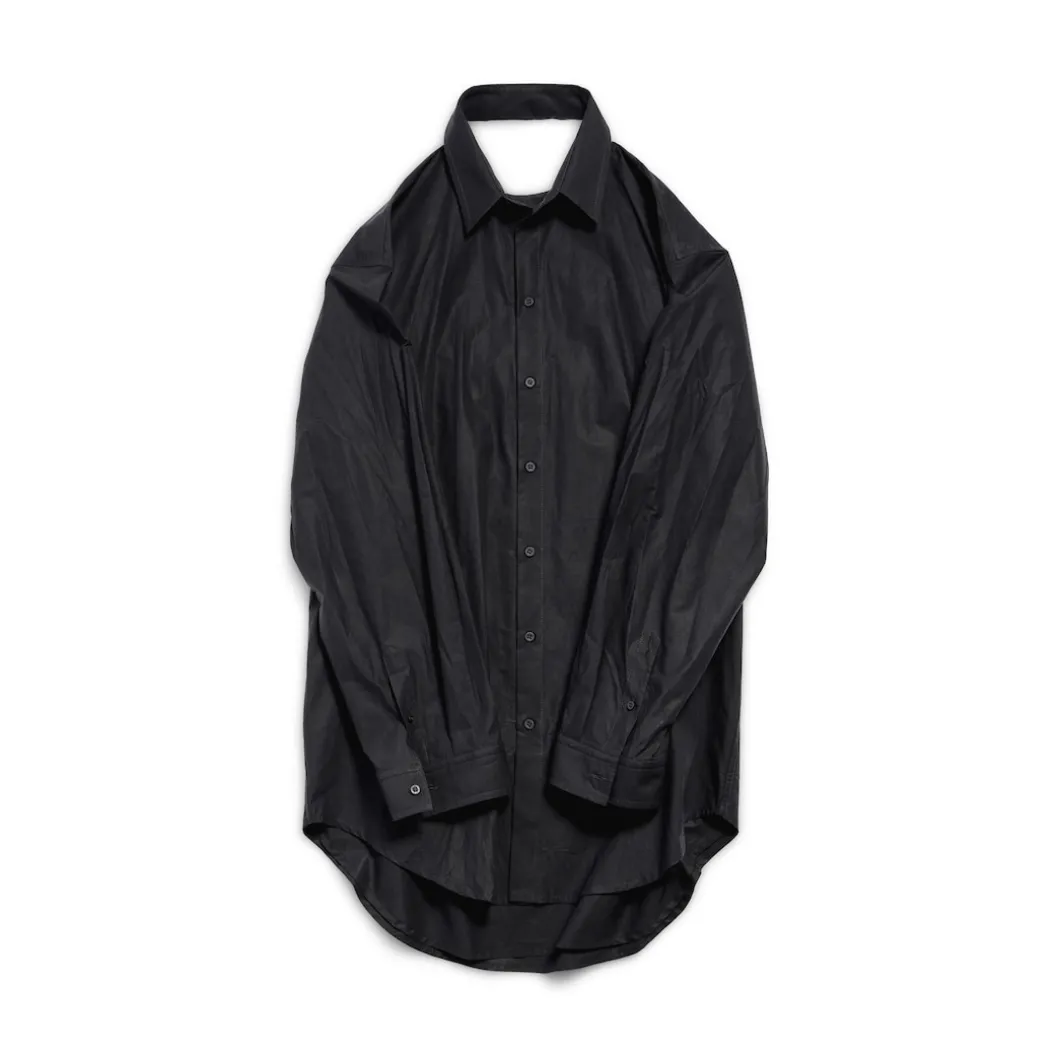 Women's Suspended Shirt Dress in Black