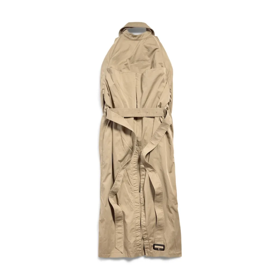 Women's Suspended Trench Dress in Beige