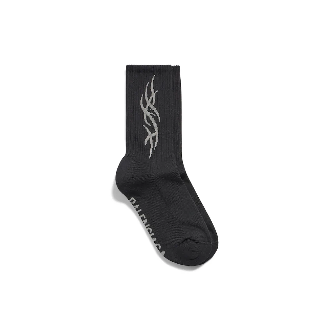 Women's Tacky Socks in Black/grey