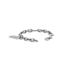 Women's Tags Carabiner Bracelet  in Antique Silver