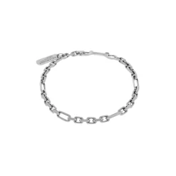 Women's Tags Carabiner Necklace  in Antique Silver