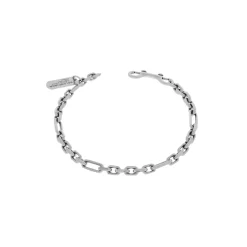 Women's Tags Carabiner Necklace  in Antique Silver