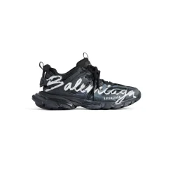 Women's Track Signature Sneaker in Black/white