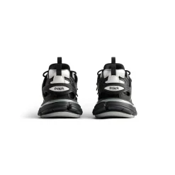 Women's Track Sneaker in Black/silver
