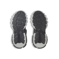Women's Track Sneaker in Black/silver