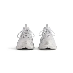 Women's Triple S Sneaker With Rhinestones in Light Grey