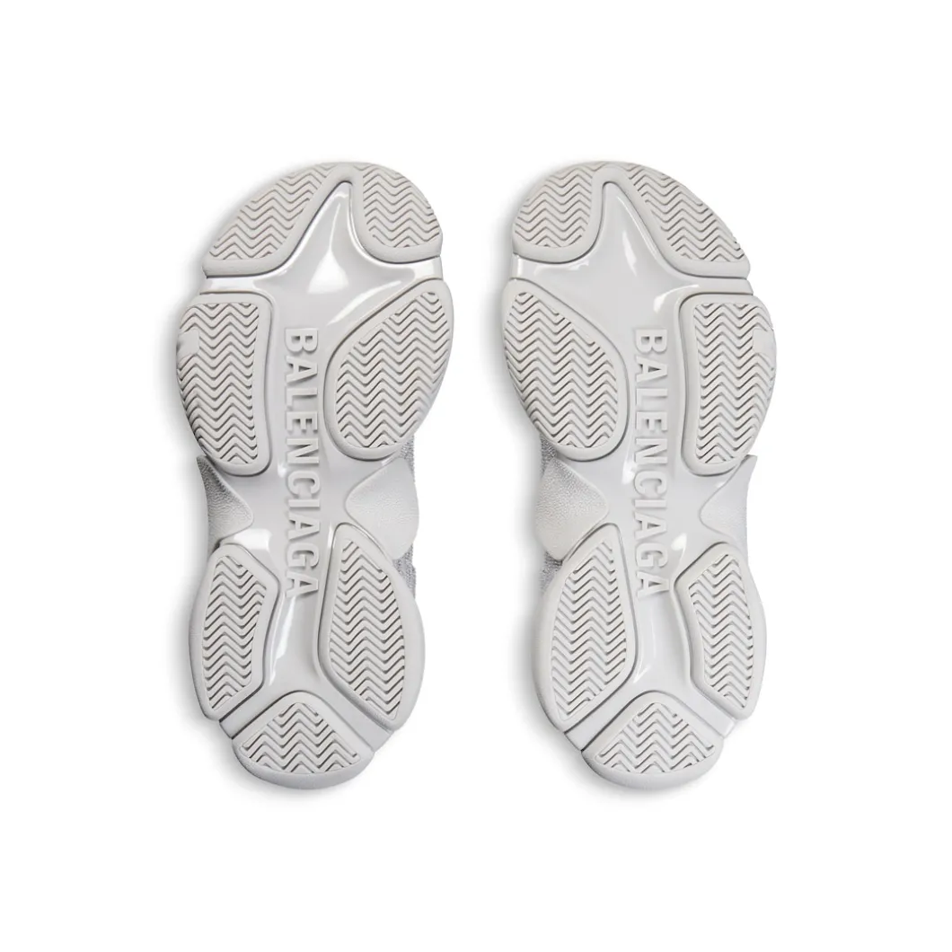 Women's Triple S Sneaker With Rhinestones in Light Grey