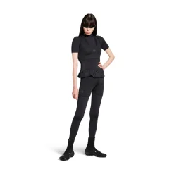 Women's Under Armour® Crewneck Layered Short Sleeve Top in Black