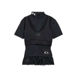 Women's Under Armour® Crewneck Layered Short Sleeve Top in Black