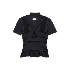 Women's Under Armour® Crewneck Layered Short Sleeve Top in Black