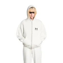 Women's Under Armour® Zip-up Hoodie Regular Fit in White/black