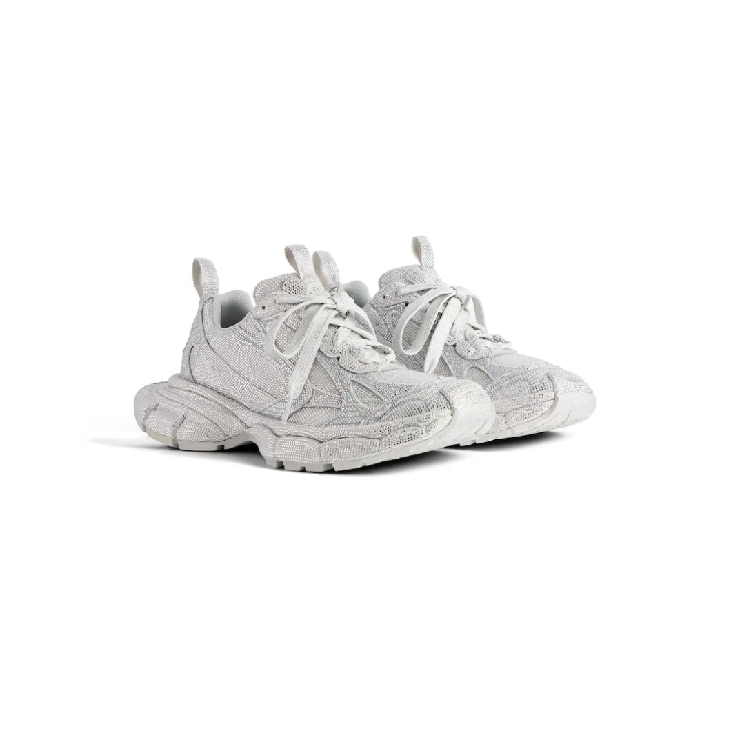Women's 3xl Sneaker With Rhinestones in Light Grey