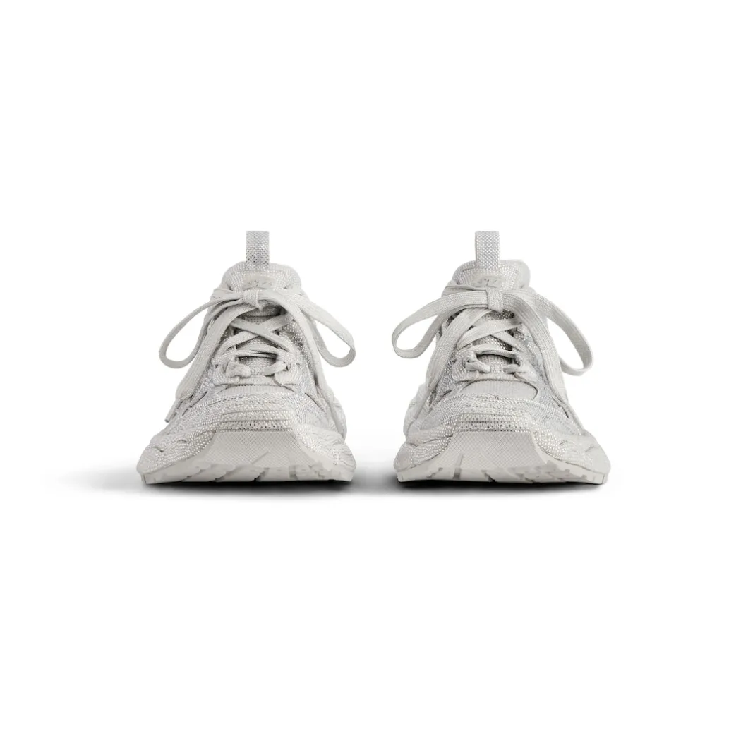 Women's 3xl Sneaker With Rhinestones in Light Grey